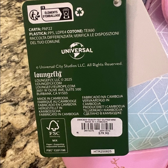 Loungefly Wicked For Good Iridescent Ombré Mini Backpack NWT - Picture 8 of 11